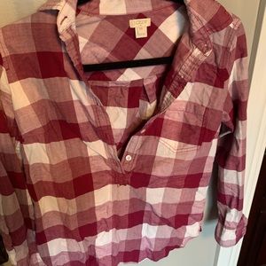 J.CREW purple flannel